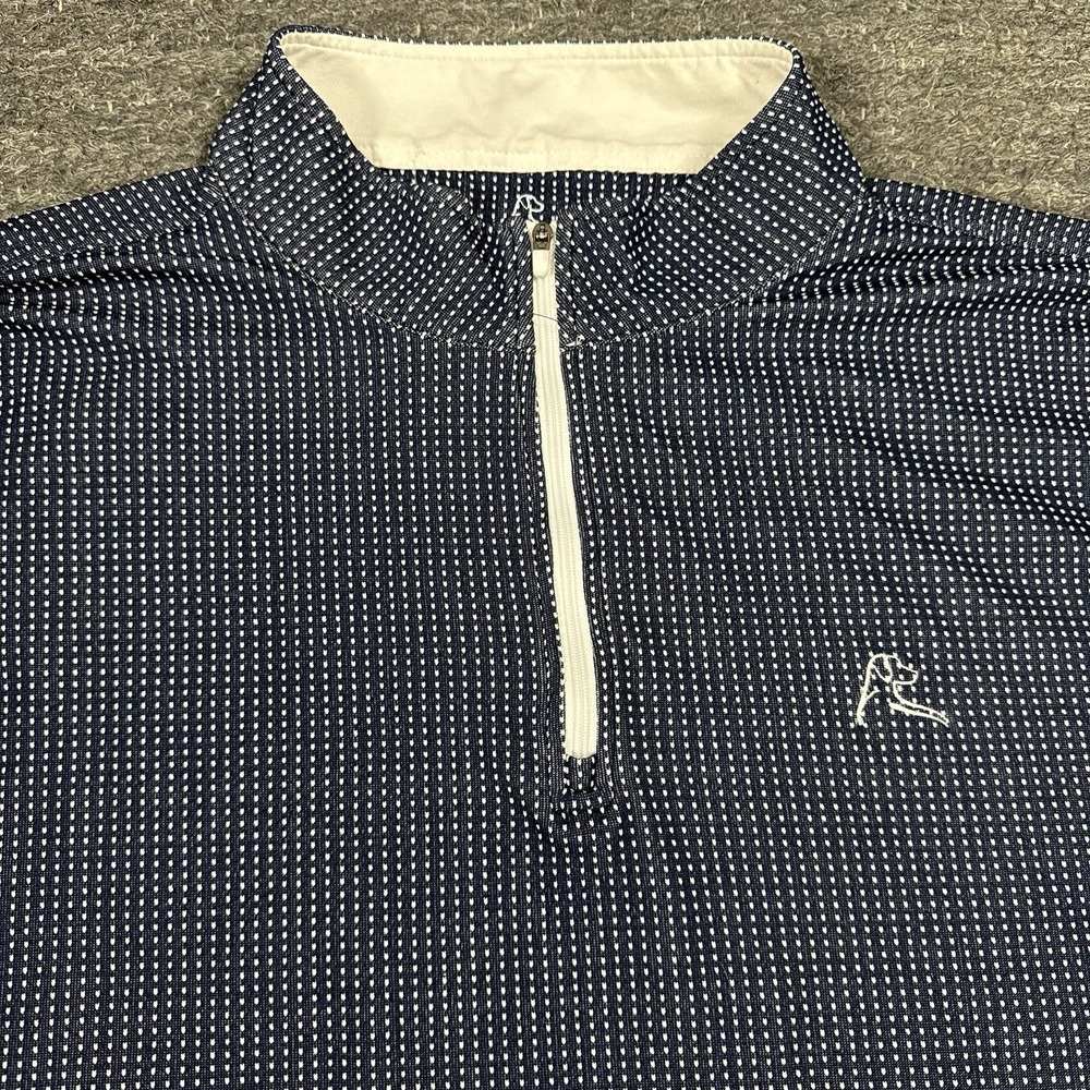 Rhoback 1/4 Zip Pullover Men's XXL Blue Nylon Blend Golf Quarter Performance